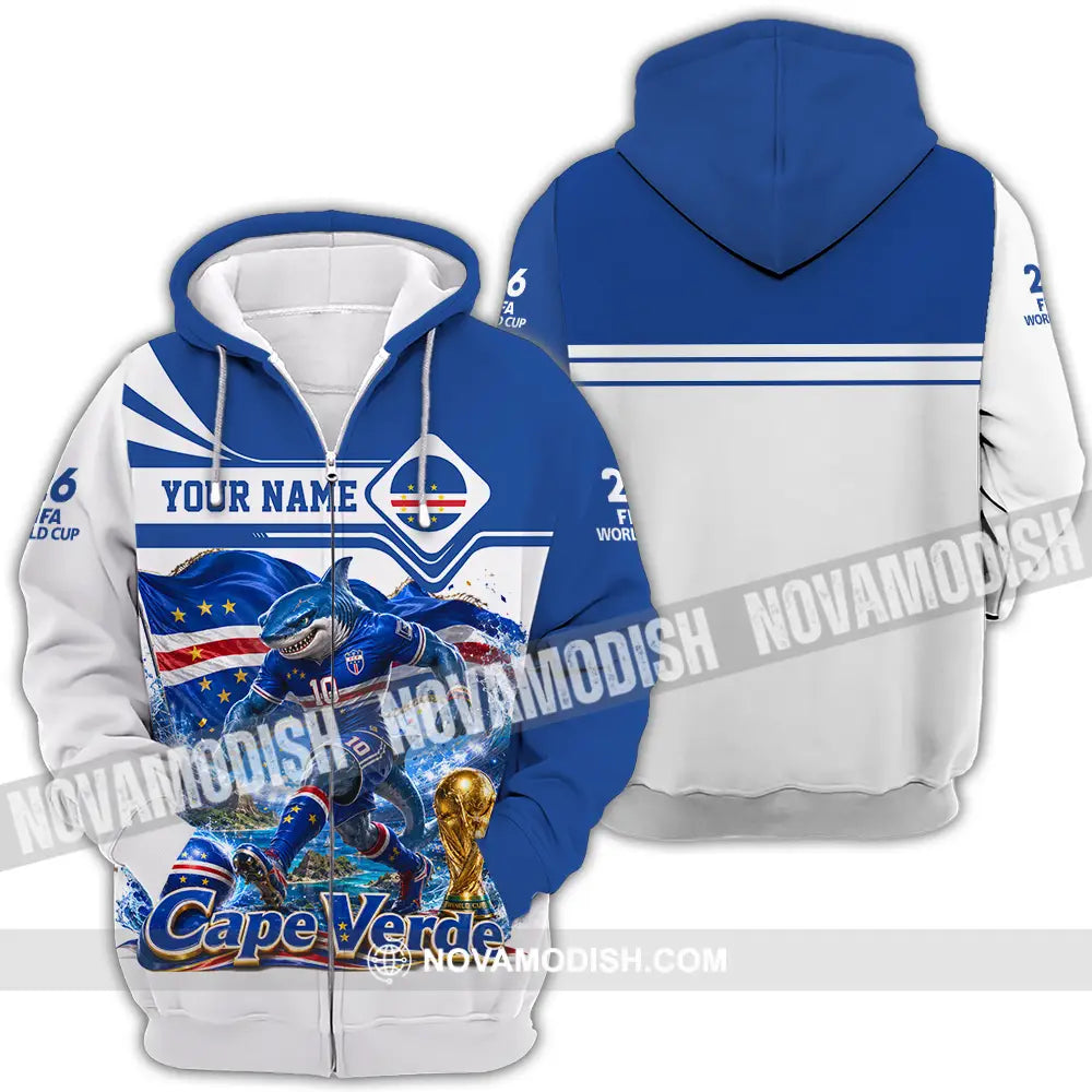 Unisex Shirt - Custom Cape Verde World Cup 2026 Shirt - Zipper Hoodie / S - T-shirt