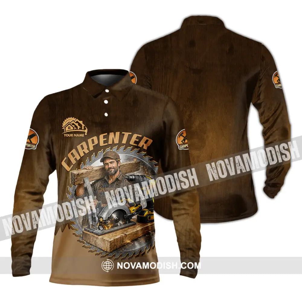 Unisex Shirt - Custom Carpenter Shirt - Long Sleeve Polo / S - T-shirt