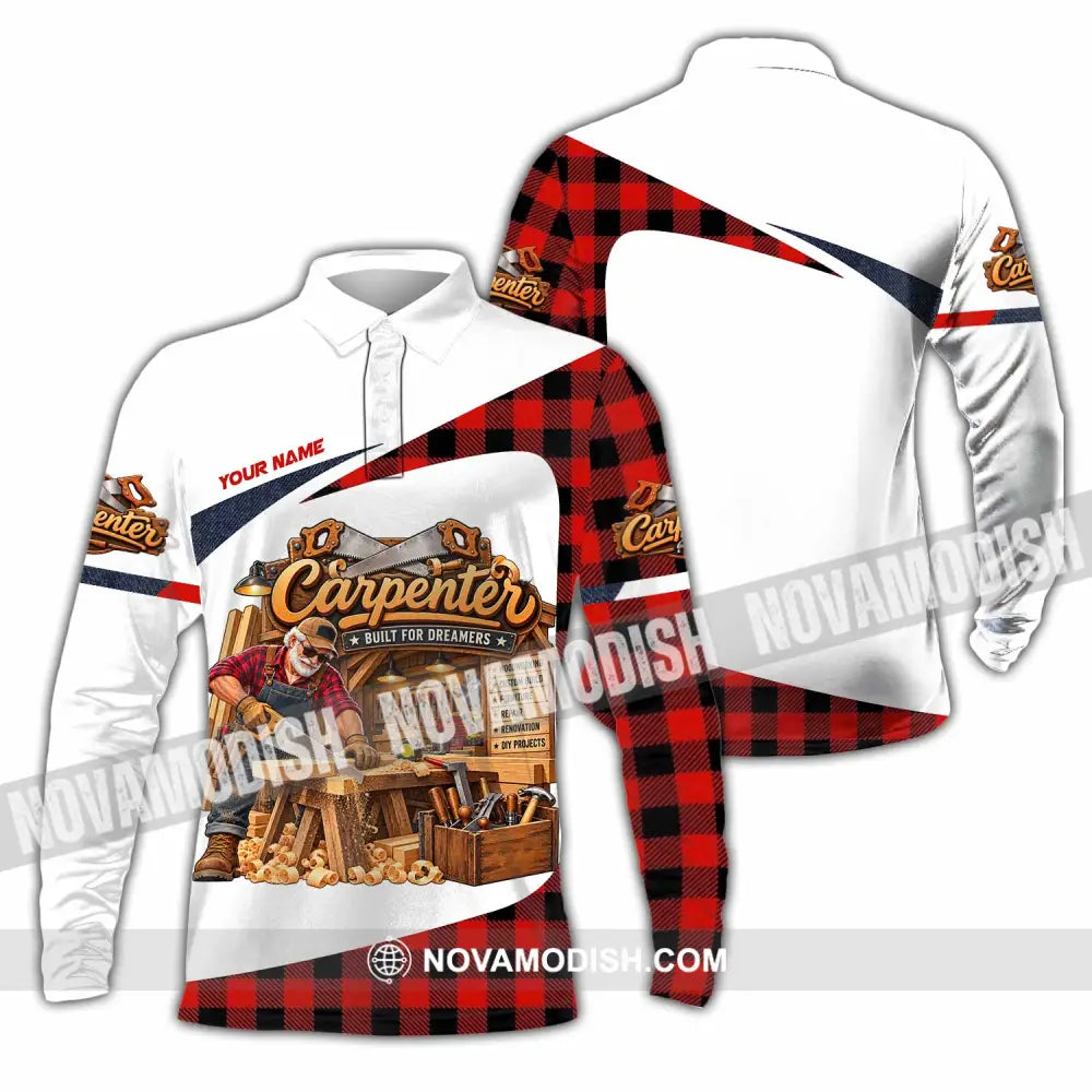 Unisex Shirt - Custom Carpenter Shirt - Long Sleeve Polo / S - T-shirt