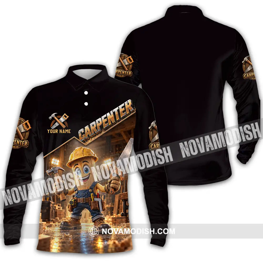 Unisex Shirt - Custom Carpenter Shirt - Long Sleeve Polo / S - T-shirt