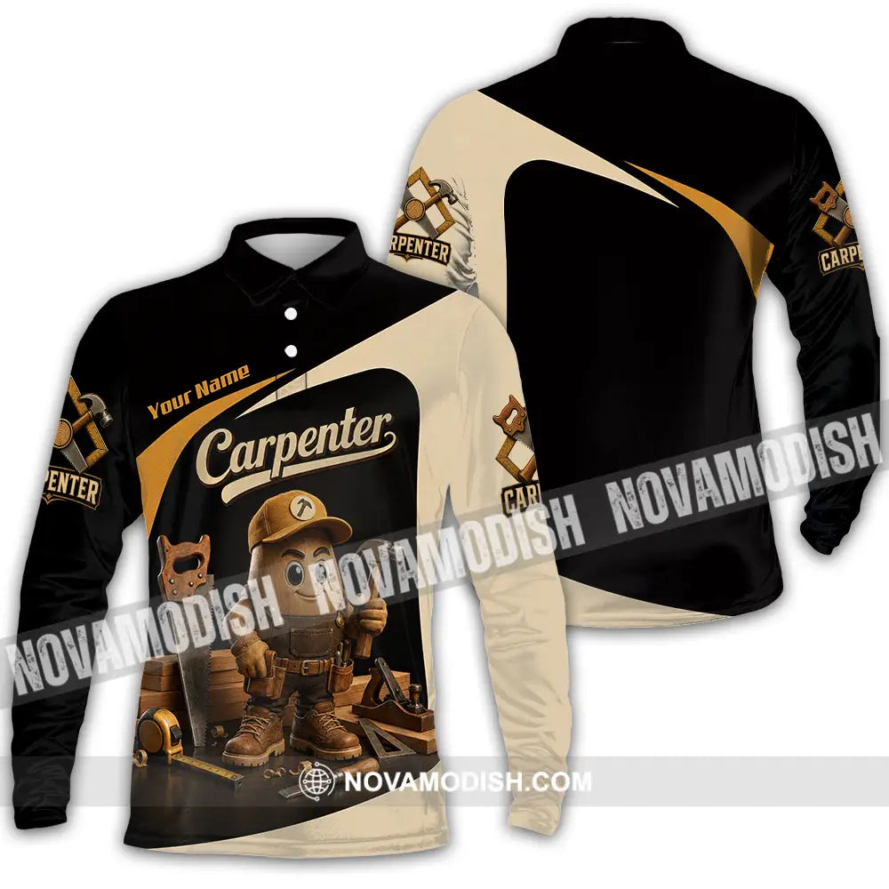 Unisex Shirt - Custom Carpenter Shirt - Long Sleeve Polo / S - T-shirt