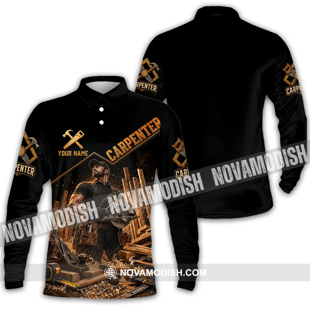 Unisex Shirt - Custom Carpenter Shirt - Long Sleeve Polo / S - T-shirt