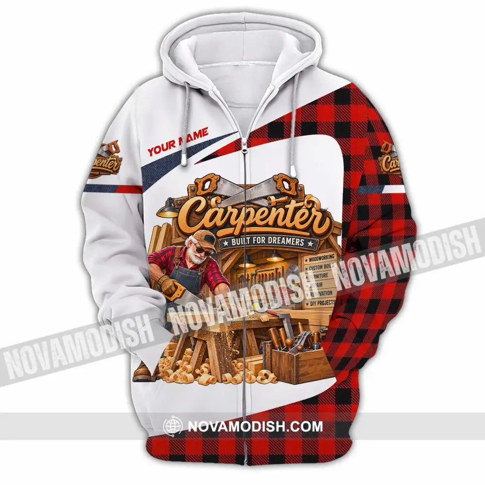 Unisex Shirt - Custom Carpenter Shirt - Zipper Hoodie / S - T-shirt