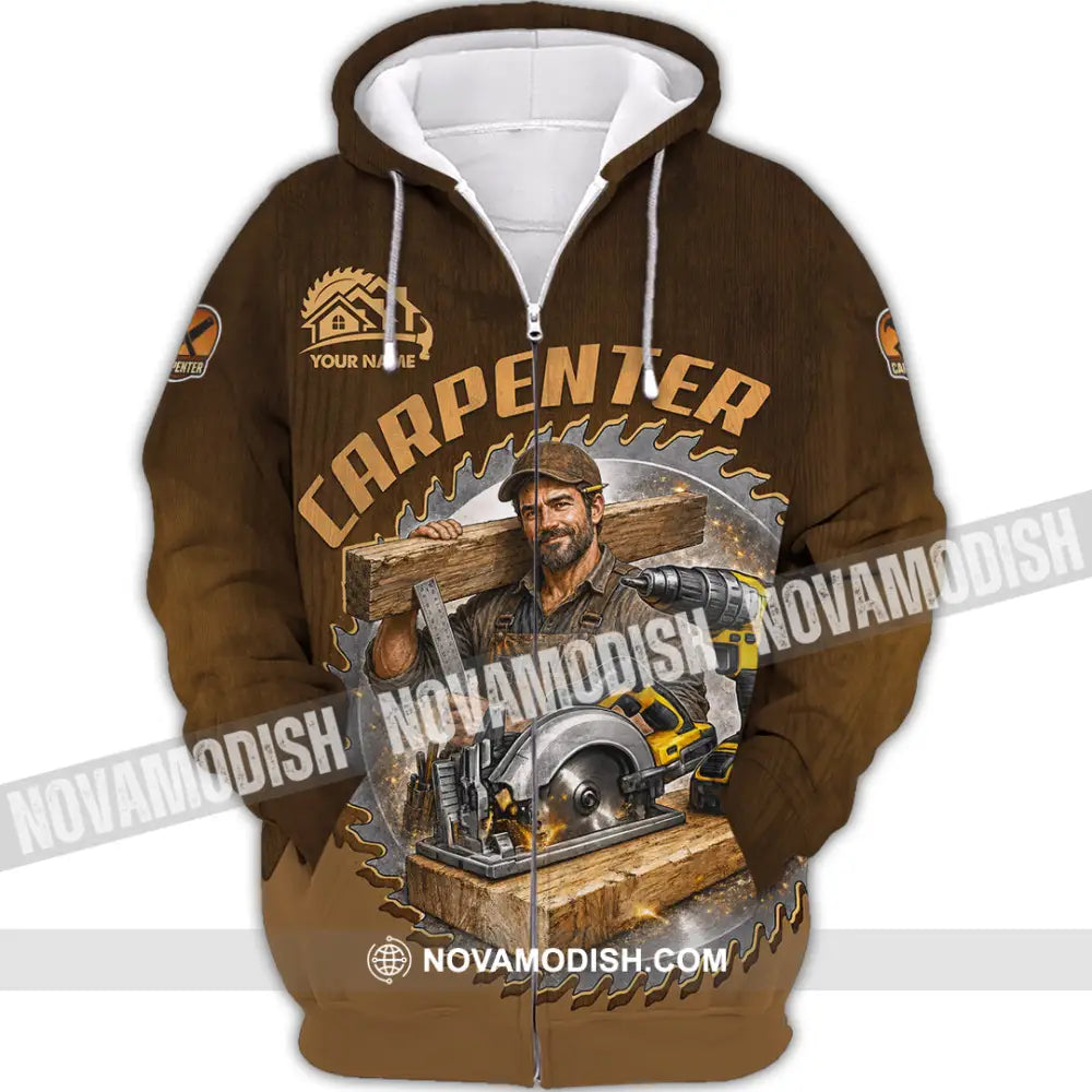 Unisex Shirt - Custom Carpenter Shirt - Zipper Hoodie / S - T-shirt