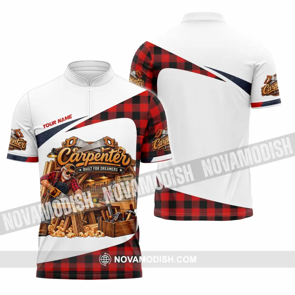 Unisex Shirt - Custom Carpenter Shirt - Zipper Polo Shirt / S - T-shirt