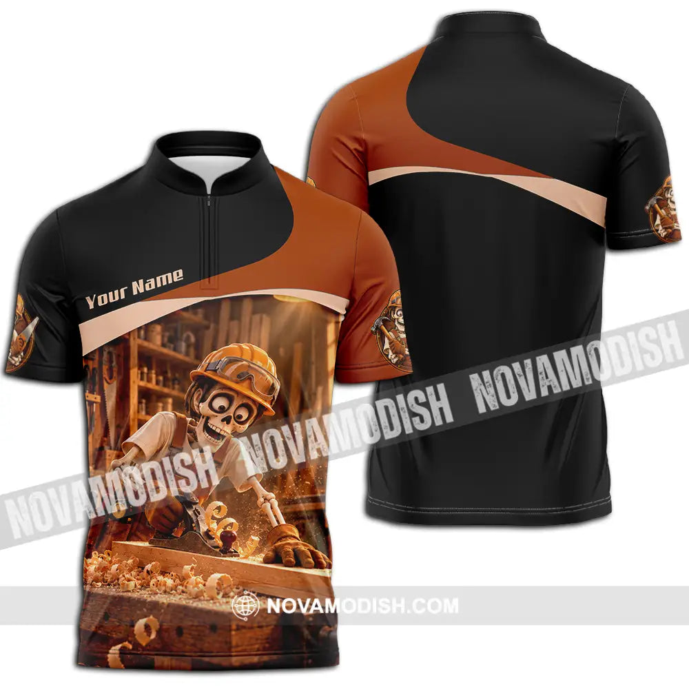 Unisex Shirt - Custom Carpenter Shirt - Zipper Polo Shirt / S - T-shirt