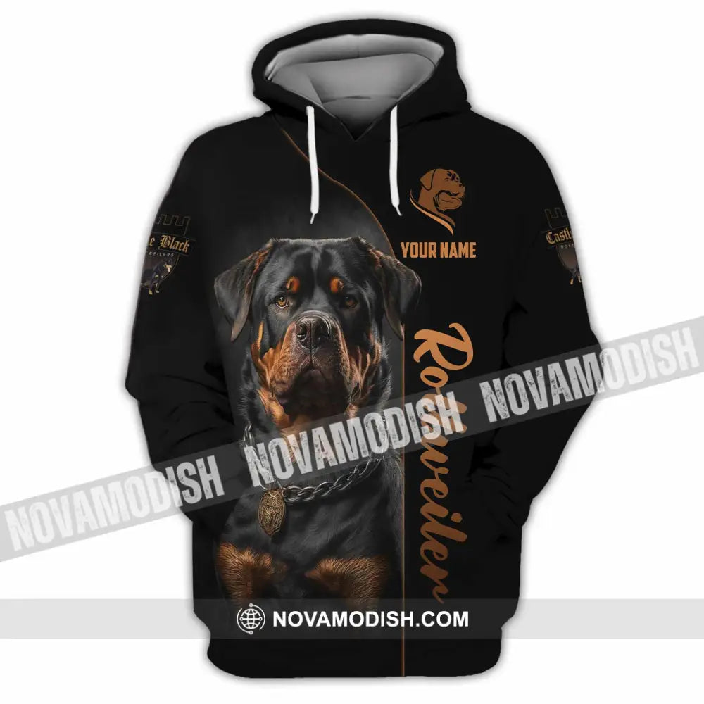 Unisex Shirt - Custom Castle Black Rottweilers Dog Shirt Hoodie / S T-shirt