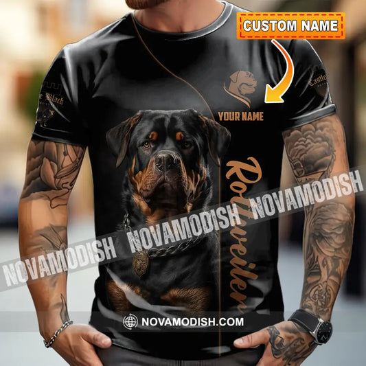 Unisex Shirt - Custom Castle Black Rottweilers Dog Shirt T-shirt