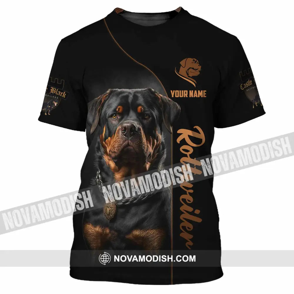 Unisex Shirt - Custom Castle Black Rottweilers Dog Shirt T-Shirt / S T-shirt