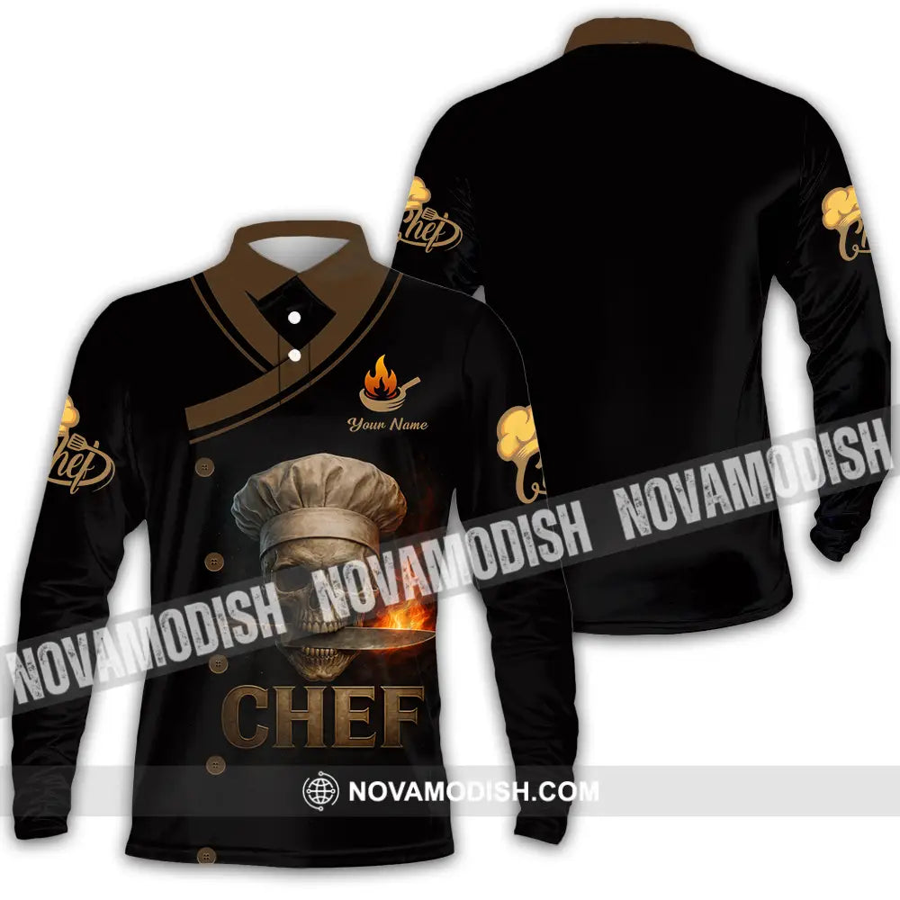 Unisex Shirt - Custom Chef 3D Shirt Long Sleeve Polo / S T-shirt