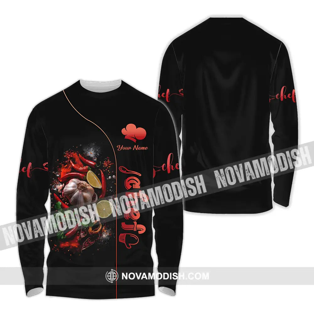Unisex Shirt - Custom Chef 3D Shirt Long Sleeve Shirt / S T-shirt