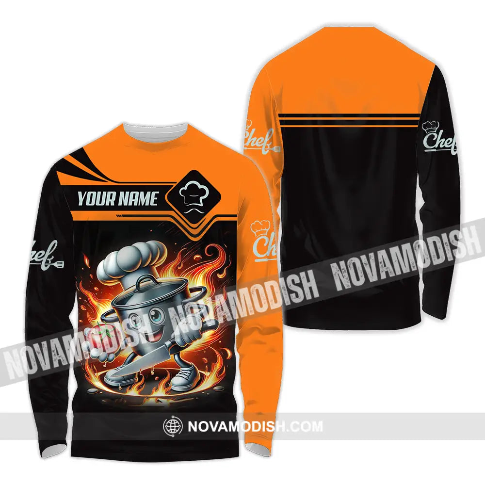 Unisex Shirt - Custom Chef 3D Shirt Long Sleeve Shirt / S T-shirt