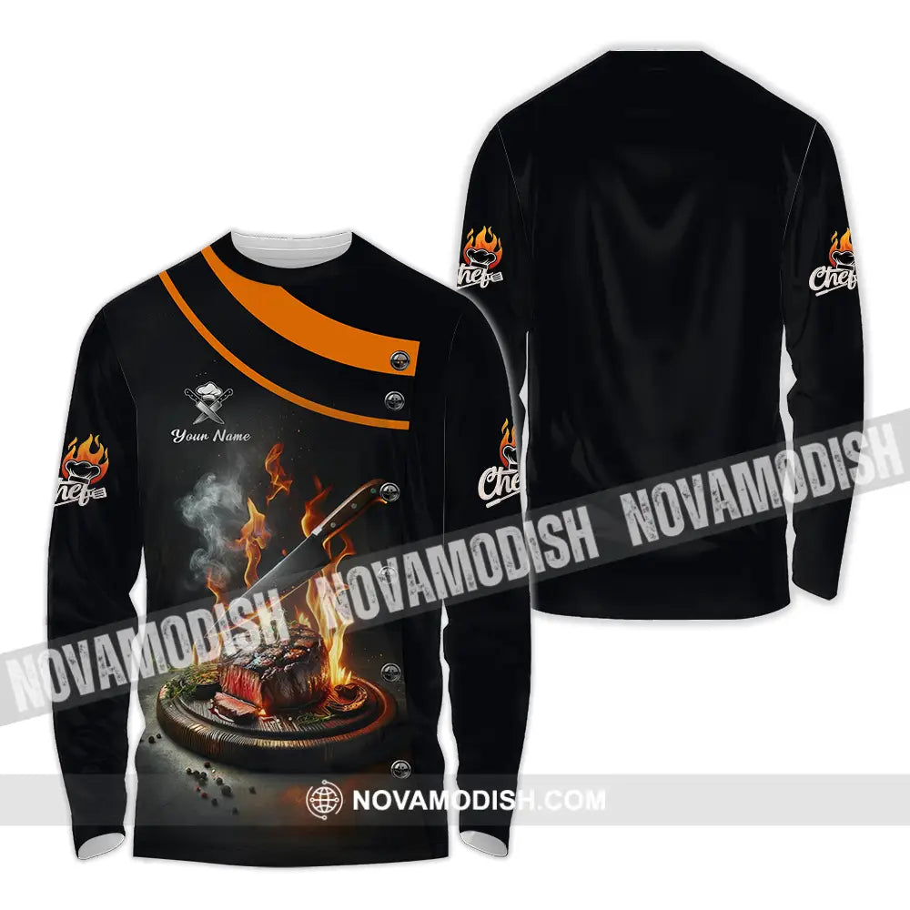 Unisex Shirt - Custom Chef 3D Shirt Long Sleeve Shirt / S T-shirt