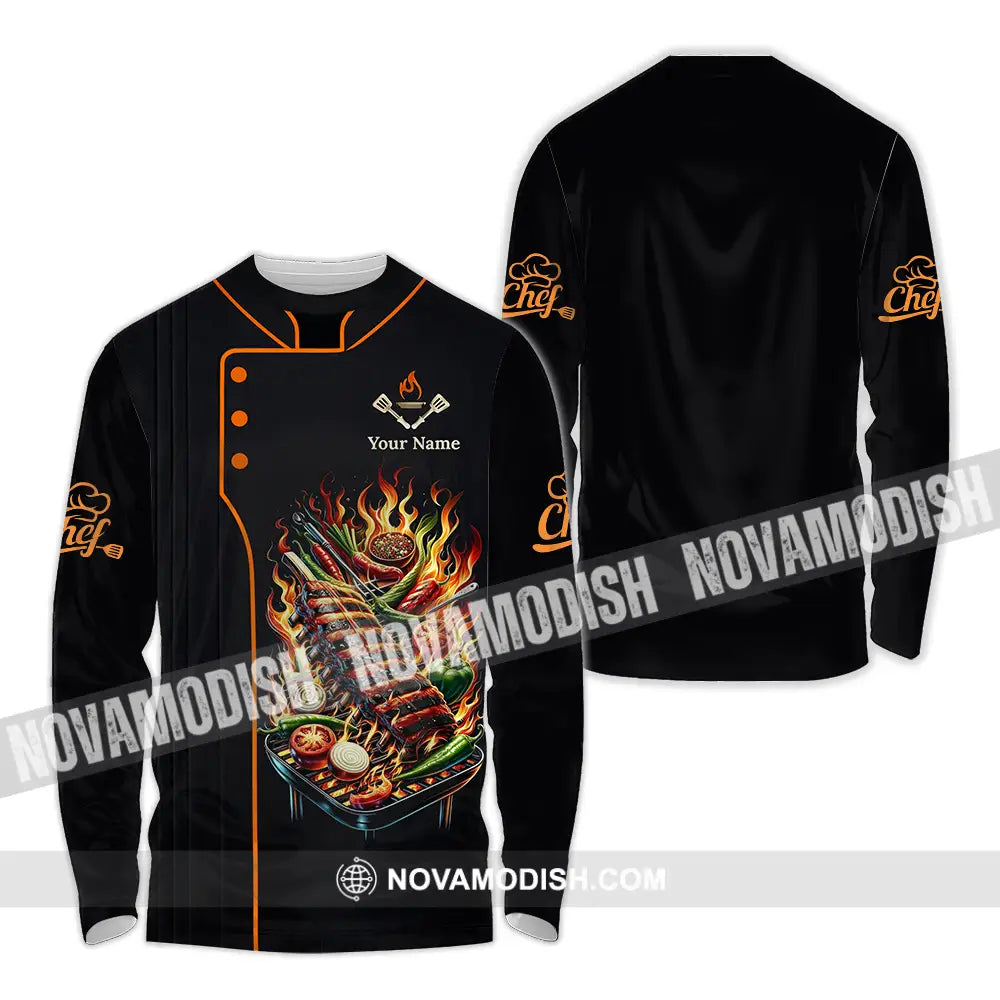 Unisex Shirt - Custom Chef 3D Shirt Long Sleeve Shirt / S T-shirt