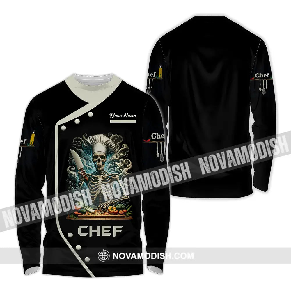 Unisex Shirt - Custom Chef 3D Shirt Long Sleeve Shirt / S T-shirt