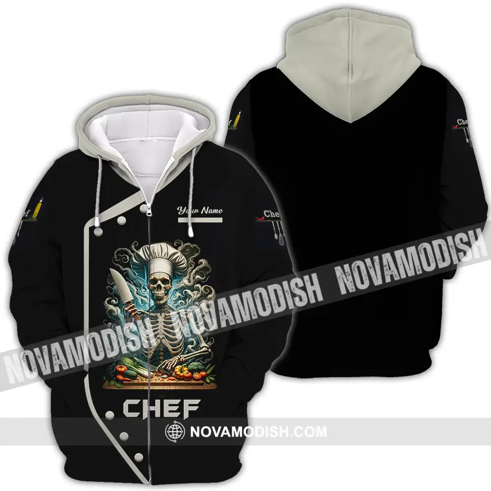 Unisex Shirt - Custom Chef 3D Shirt Zipper Hoodie / S T-shirt