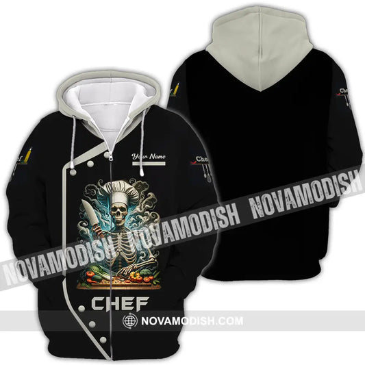 Unisex Shirt - Custom Chef 3D Shirt Zipper Hoodie / S T-shirt