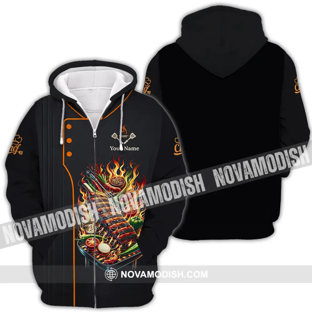 Unisex Shirt - Custom Chef 3D Shirt Zipper Hoodie / S T-shirt
