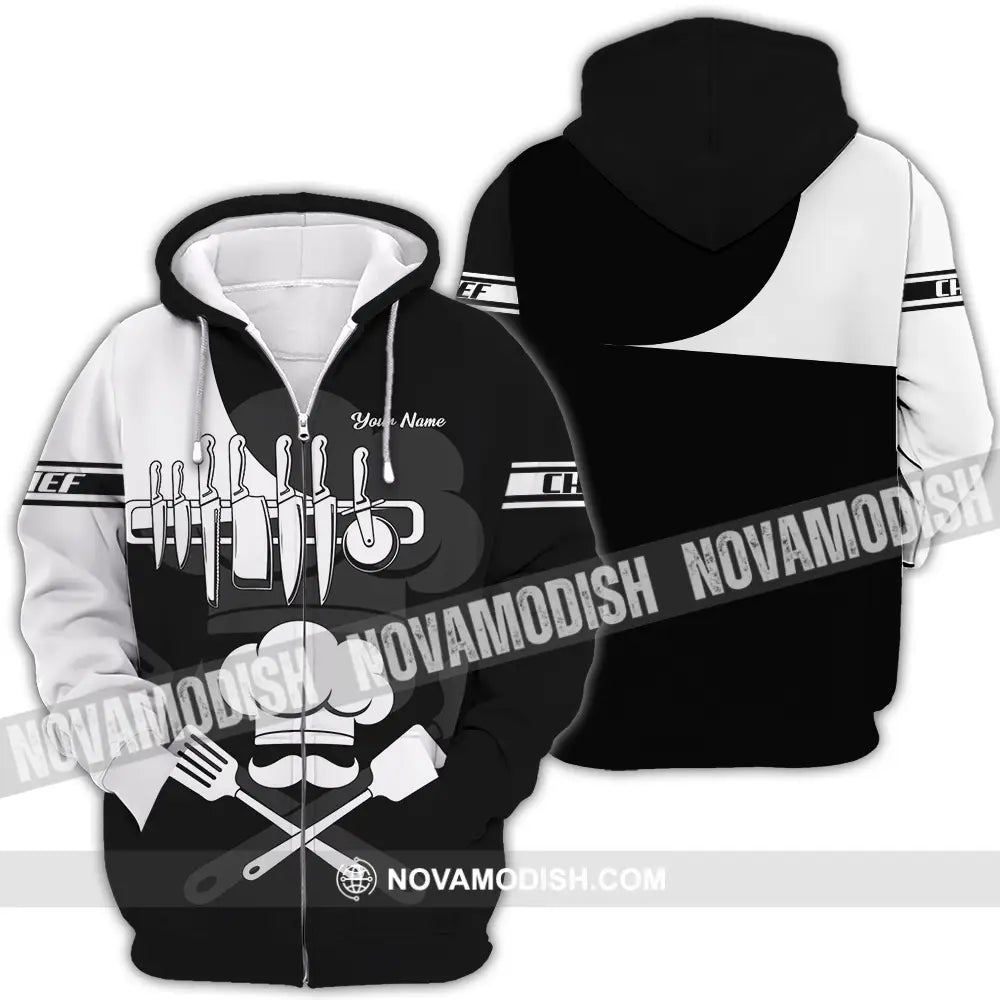 Unisex Shirt - Custom Chef 3D Shirt Zipper Hoodie / S T-shirt