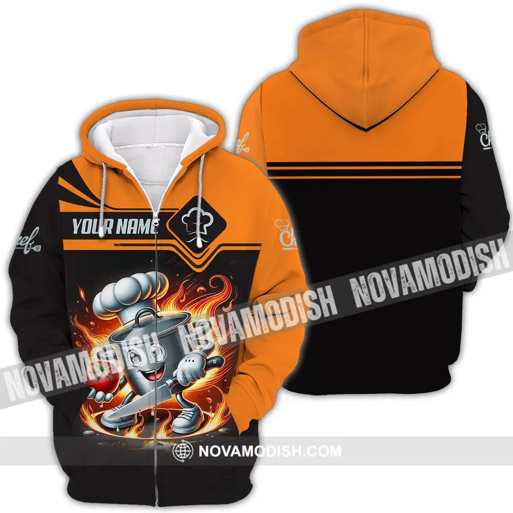 Unisex Shirt - Custom Chef 3D Shirt Zipper Hoodie / S T-shirt