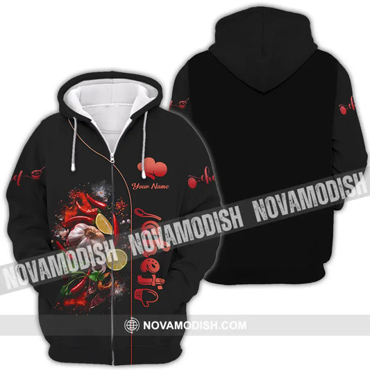 Unisex Shirt - Custom Chef 3D Shirt Zipper Hoodie / S T-shirt
