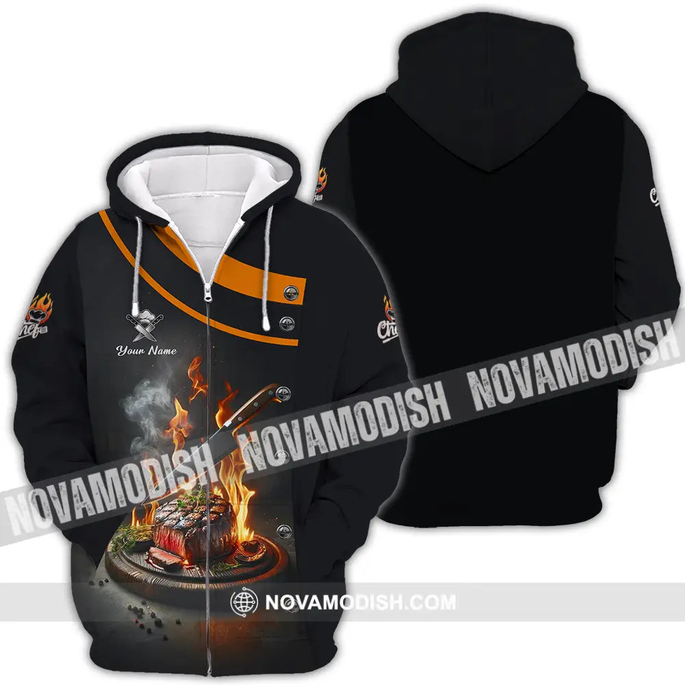 Unisex Shirt - Custom Chef 3D Shirt Zipper Hoodie / S T-shirt