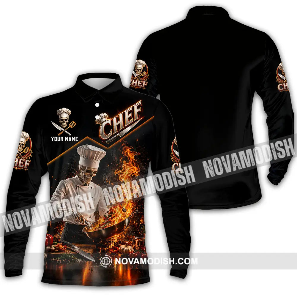 Unisex Shirt - Custom Chef Shirt - Long Sleeve Polo / S - T-shirt