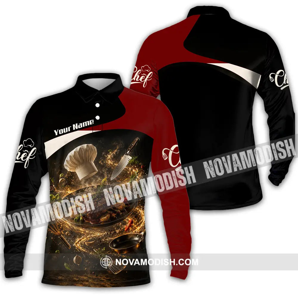 Unisex Shirt - Custom Chef Shirt - Long Sleeve Polo / S - T-shirt