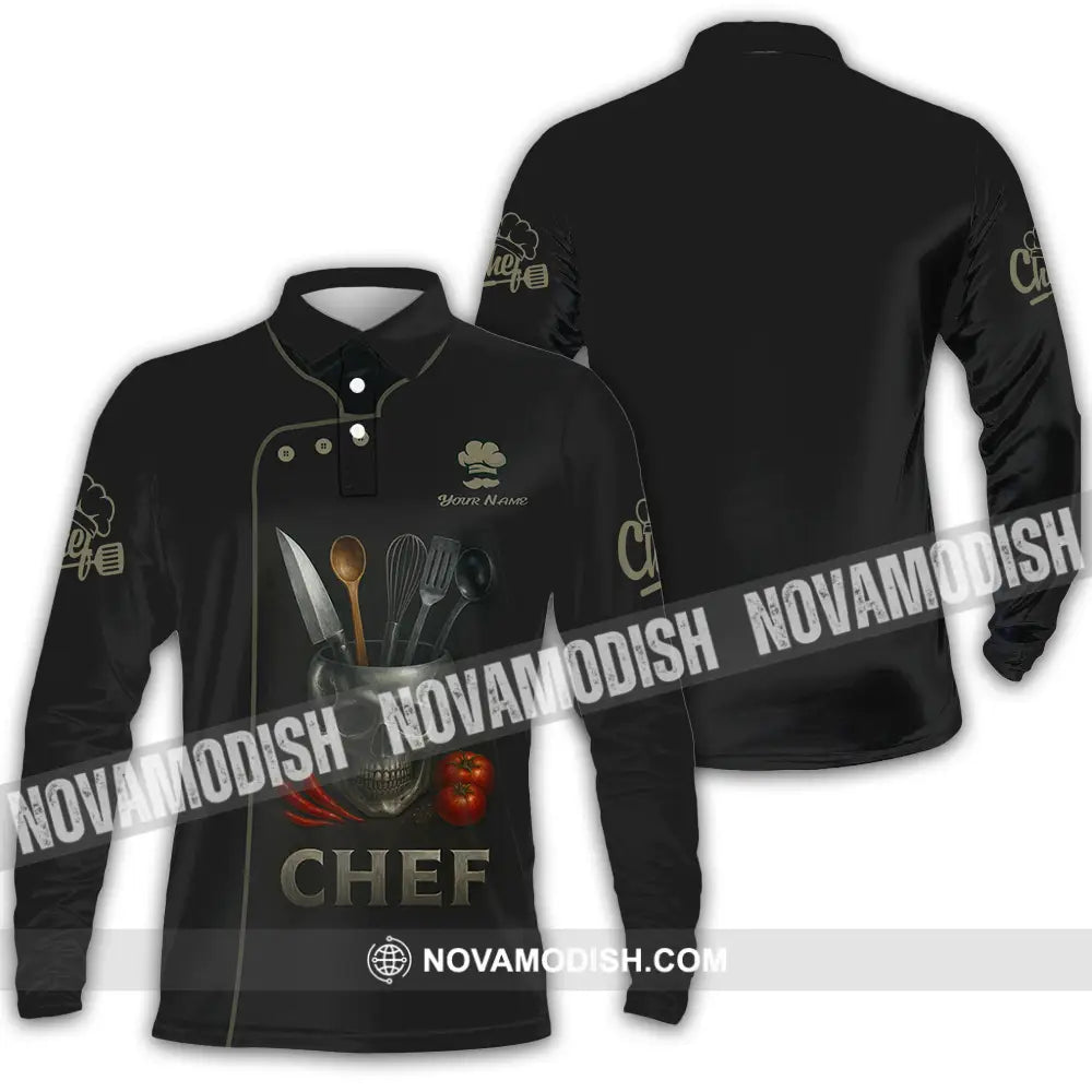 Unisex Shirt - Custom Chef Shirt Long Sleeve Polo / S T-shirt