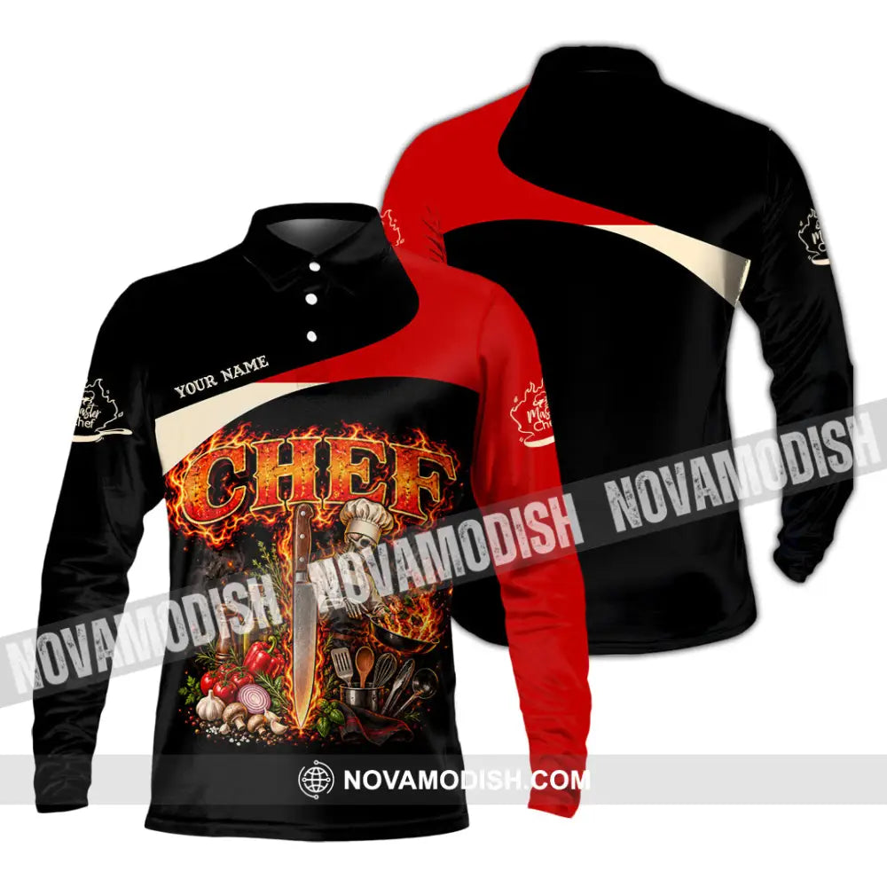 Unisex Shirt - Custom Chef Shirt - Long Sleeve Polo / S - T-shirt