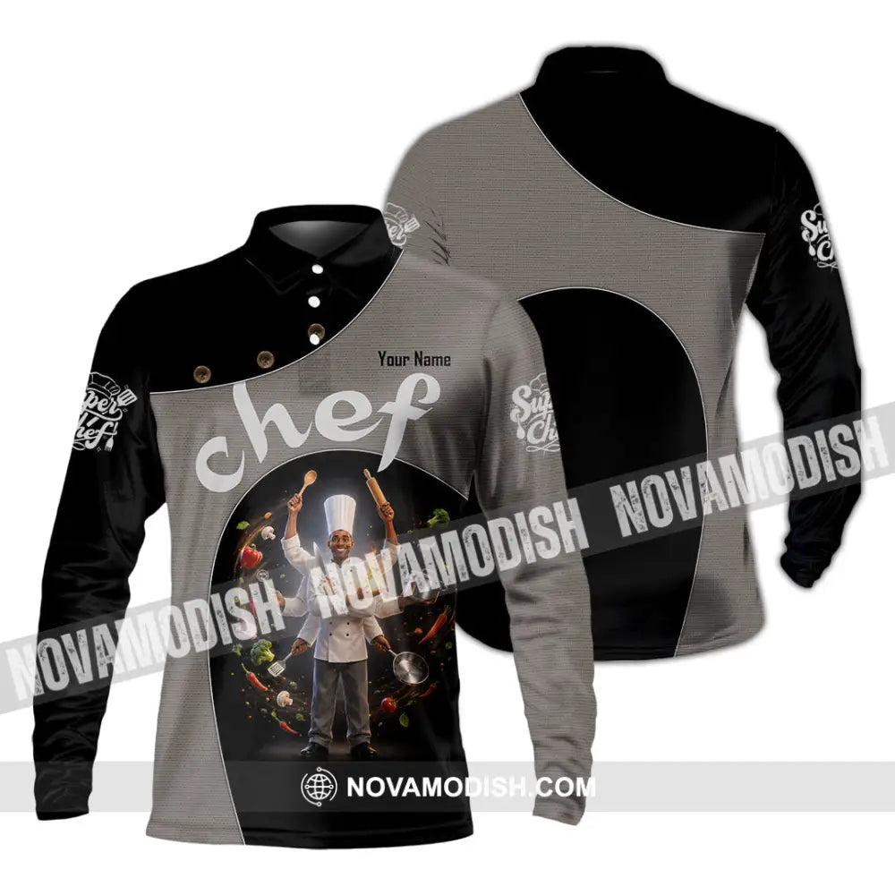Unisex Shirt - Custom Chef Shirt - Long Sleeve Polo / S - T-shirt