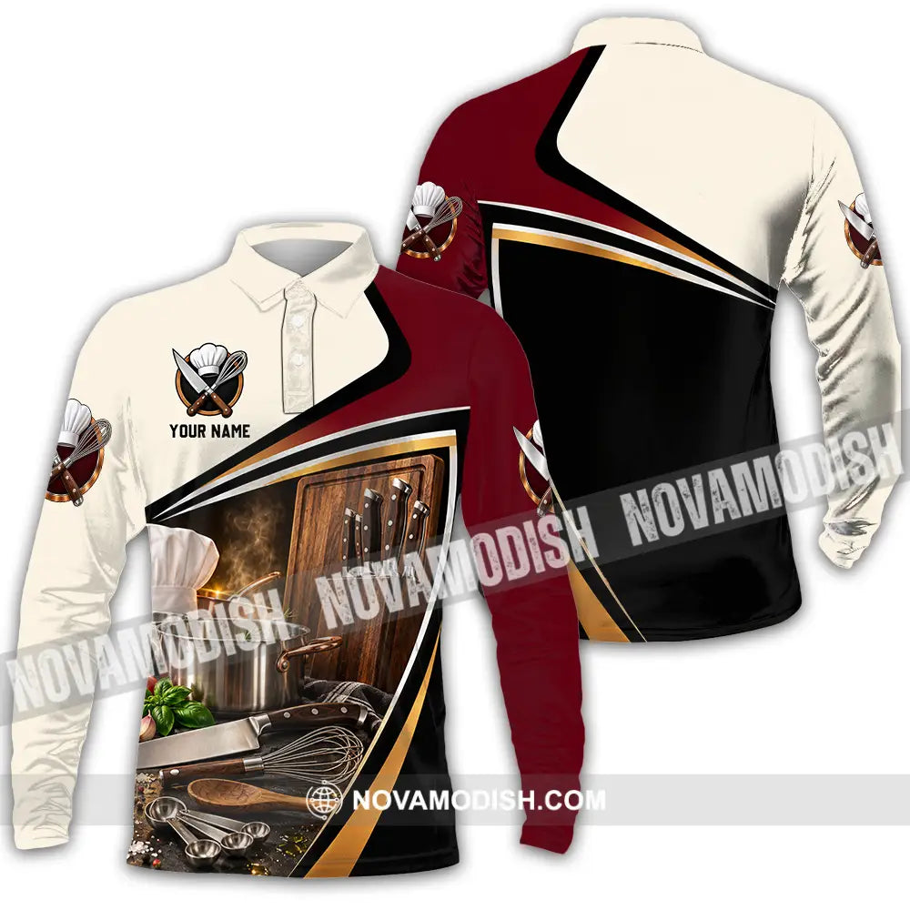 Unisex Shirt - Custom Chef Shirt - Long Sleeve Polo / S - T-shirt
