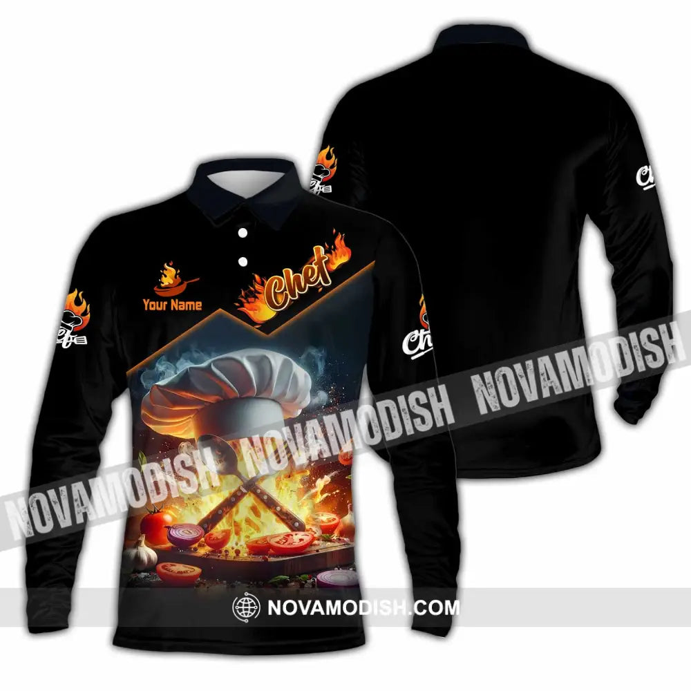 Unisex Shirt - Custom Chef Shirt - Long Sleeve Polo / S - T-shirt