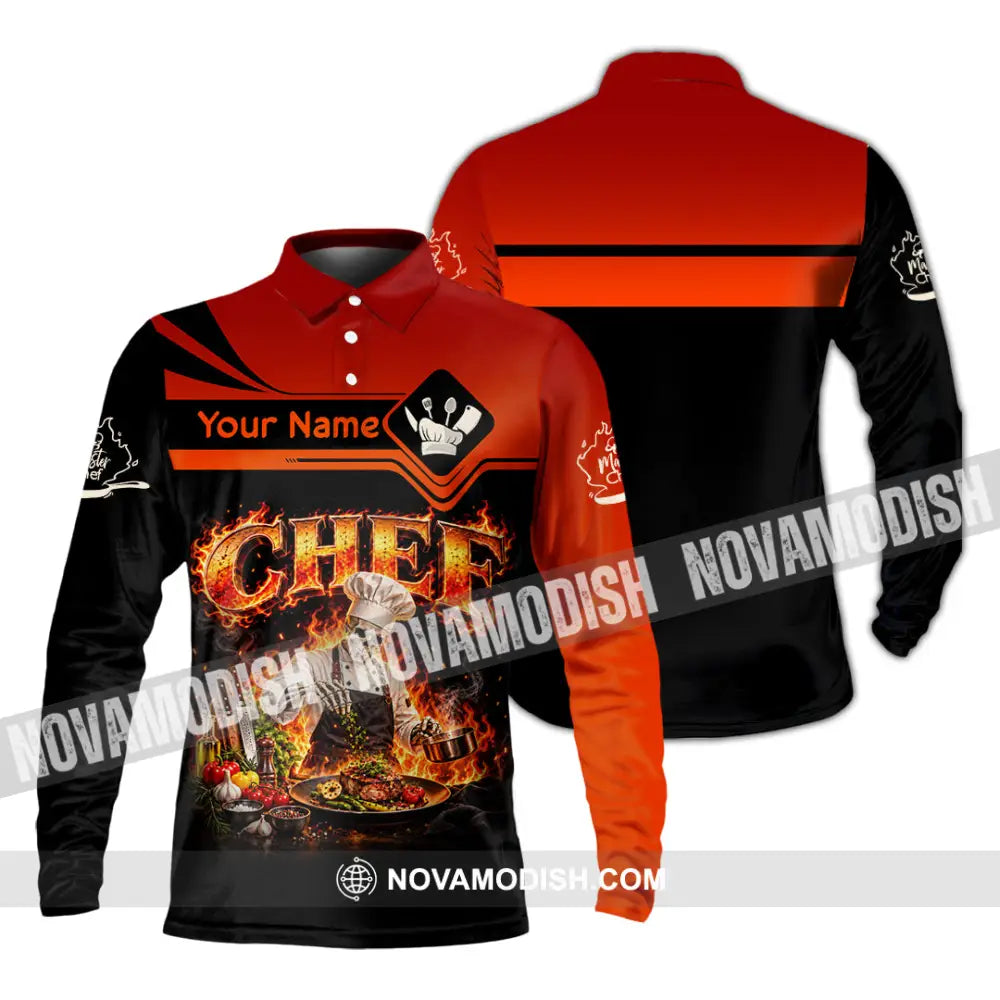 Unisex Shirt - Custom Chef Shirt - Long Sleeve Polo / S - T-shirt