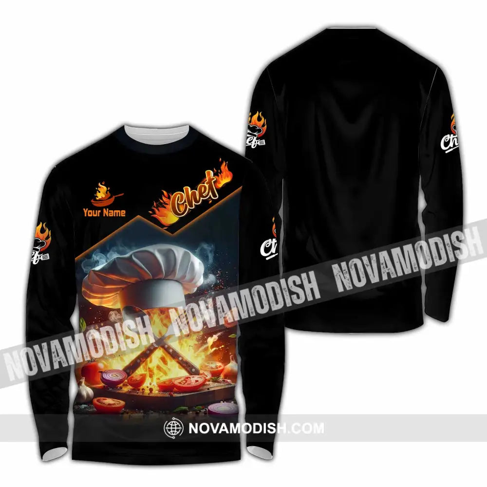 Unisex Shirt - Custom Chef Shirt - Long Sleeve Shirt / S - T-shirt