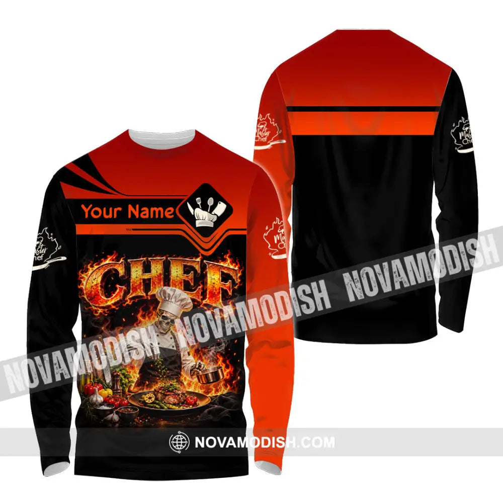 Unisex Shirt - Custom Chef Shirt - Long Sleeve Shirt / S - T-shirt