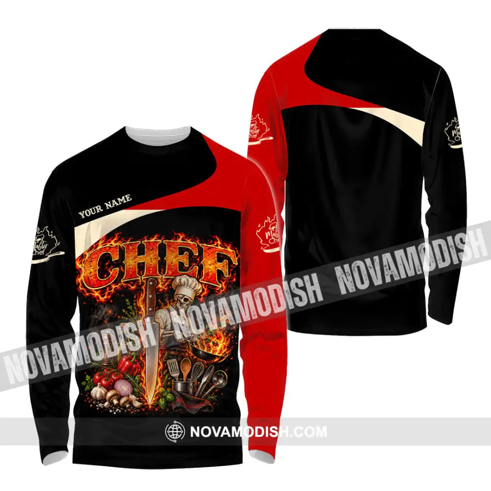 Unisex Shirt - Custom Chef Shirt - Long Sleeve Shirt / S - T-shirt