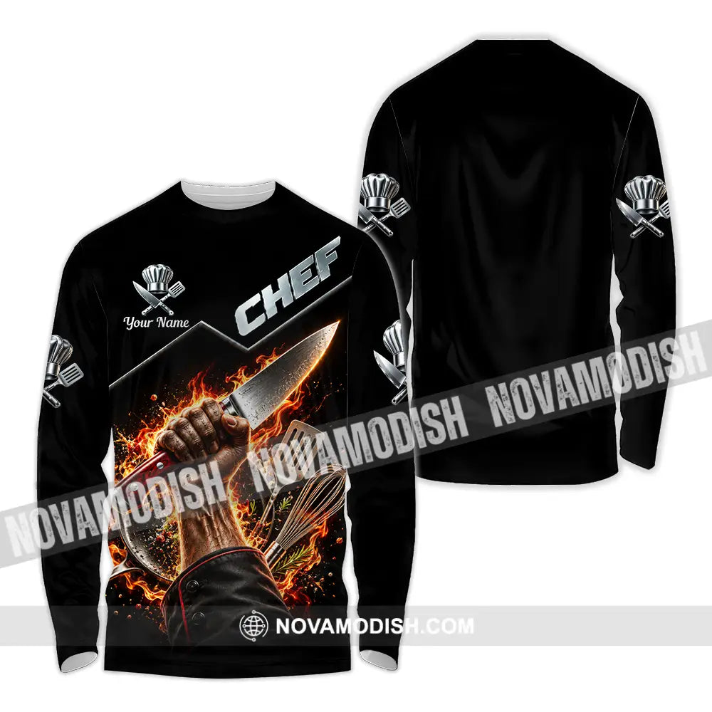 Unisex Shirt - Custom Chef Shirt - Long Sleeve Shirt / S - T-shirt