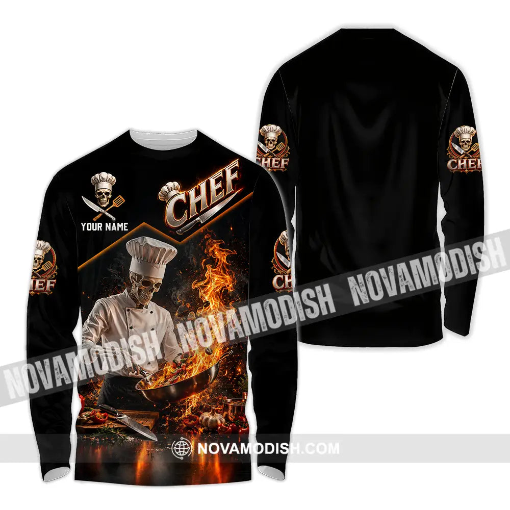 Unisex Shirt - Custom Chef Shirt - Long Sleeve Shirt / S - T-shirt
