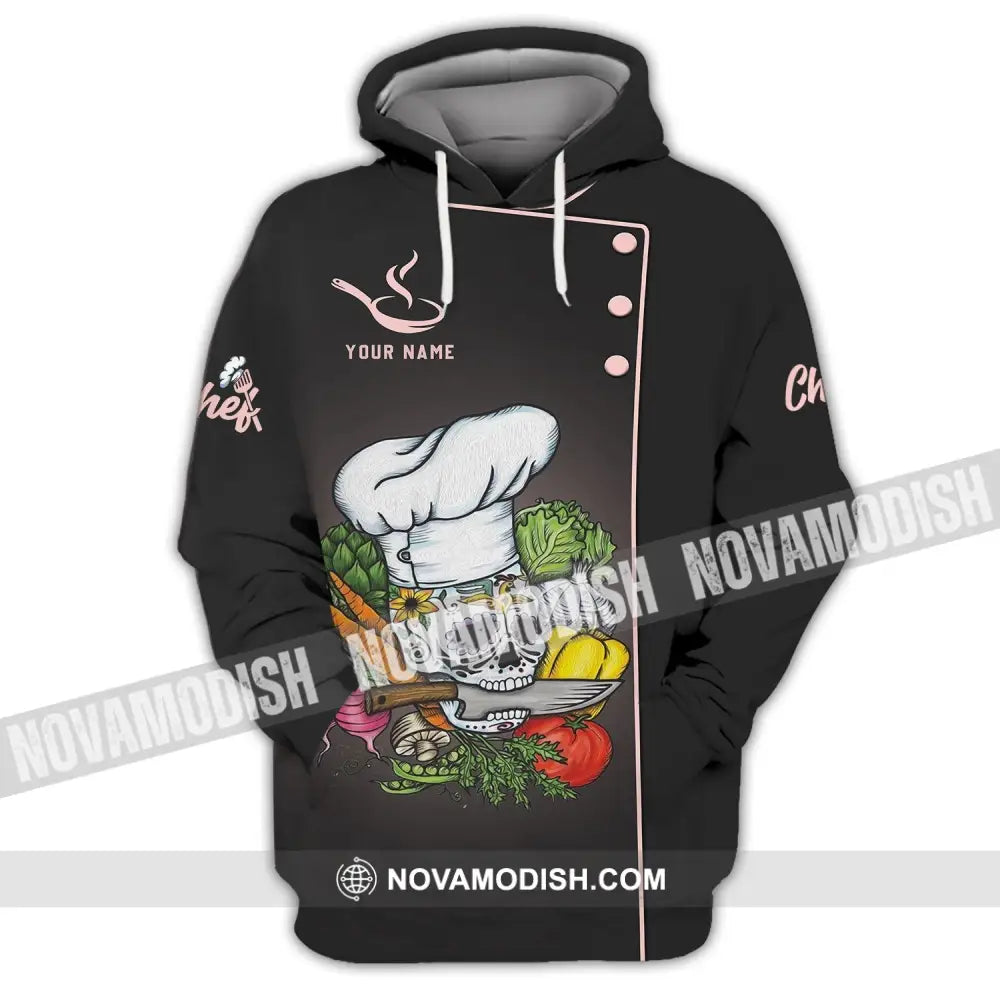 Unisex Shirt - Custom Chef Name Shirt - Chef Shirt - Chef Name Gift For Kitchen Lover Bone Chef Hoodie / S T-shirt