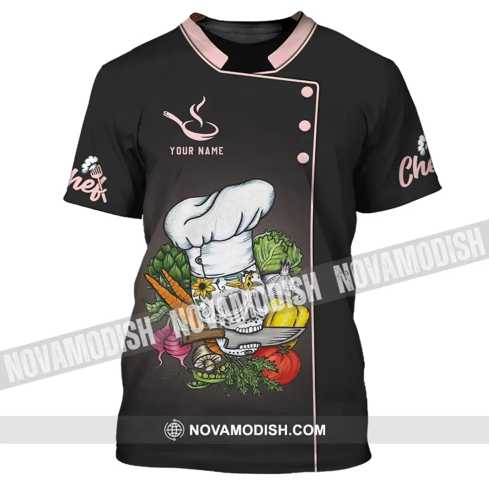 Unisex Shirt - Custom Chef Name Shirt - Chef Shirt - Chef Name Gift For Kitchen Lover Bone Chef T-Shirt / S T-shirt