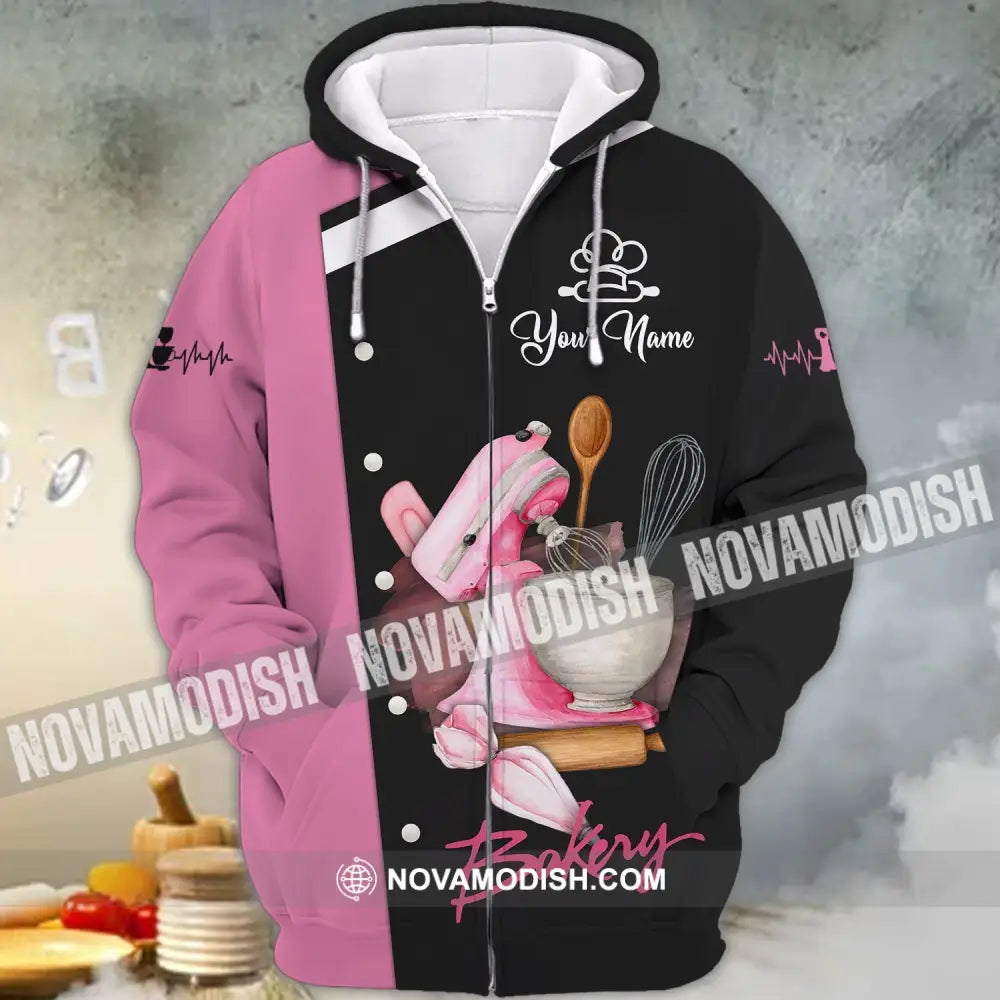 Unisex Shirt - Custom Chef Name T-Shirt Kitchen Making Cake Shirt Zipper Hoodie / S T-shirt