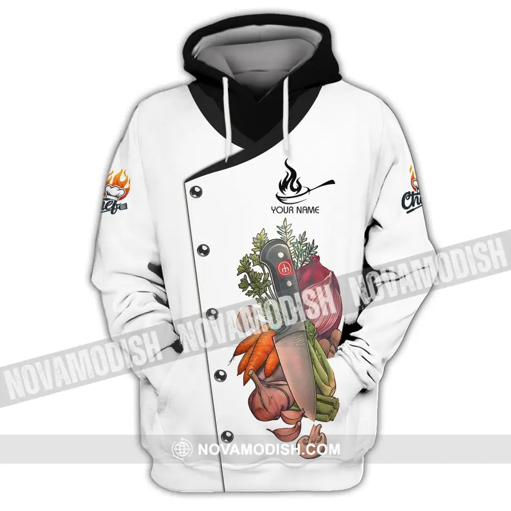 Unisex Shirt - Custom Chef Name Shirt - Vegetables Kitchen And Knives Shirt Hoodie / S T-shirt