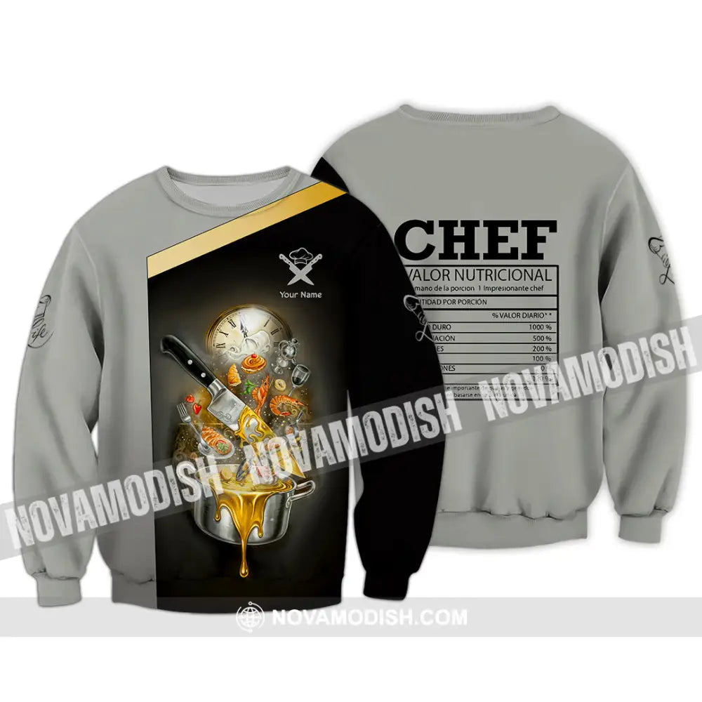 Unisex Shirt - Custom Chef Valor Nutricional Shirt Long Sleeve / S T-shirt