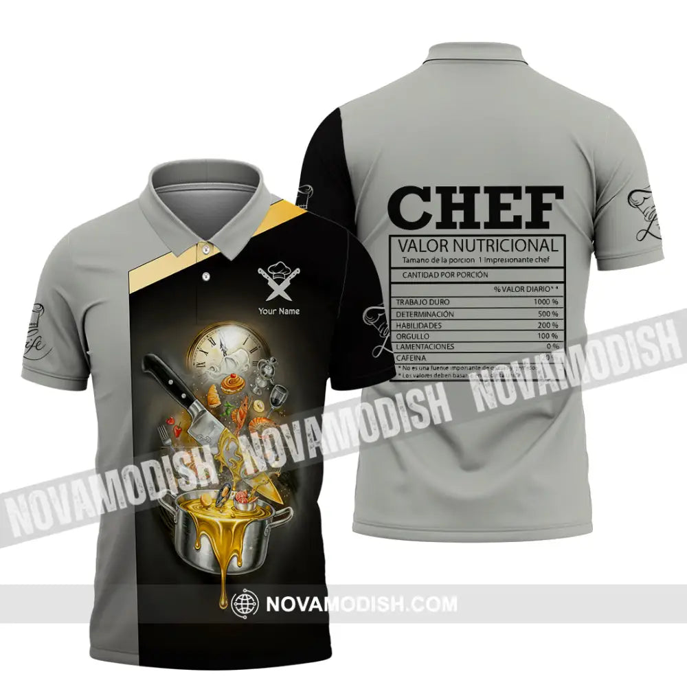 Unisex Shirt - Custom Chef Valor Nutricional Shirt Polo Shirt / S T-shirt