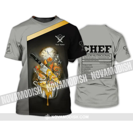 Unisex Shirt - Custom Chef Valor Nutricional Shirt T-Shirt / S T-shirt