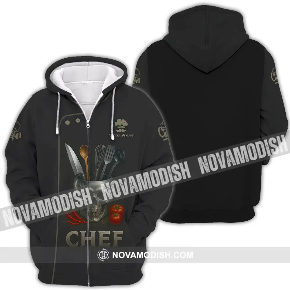 Unisex Shirt - Custom Chef Shirt Zipper Hoodie / S T-shirt