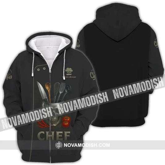 Unisex Shirt - Custom Chef Shirt Zipper Hoodie / S T-shirt