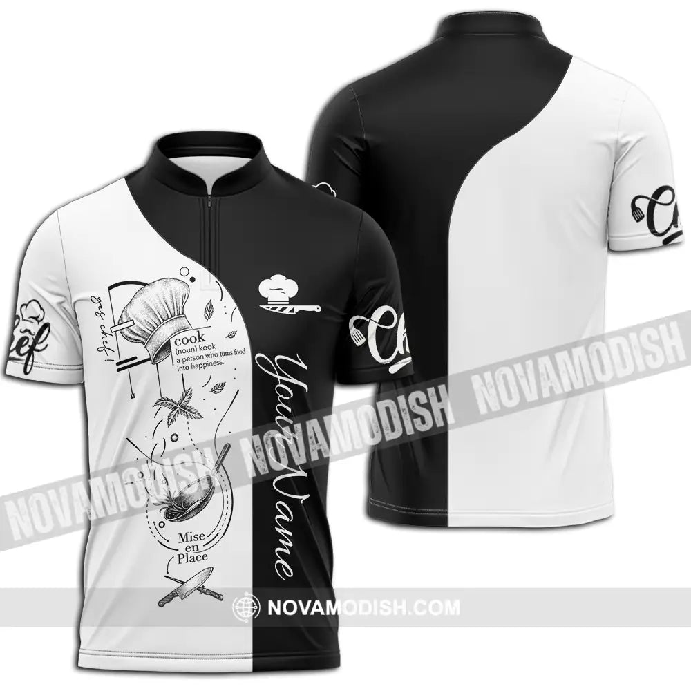 Unisex Shirt - Custom Chef Shirt - Zipper Polo Shirt / S - T-shirt