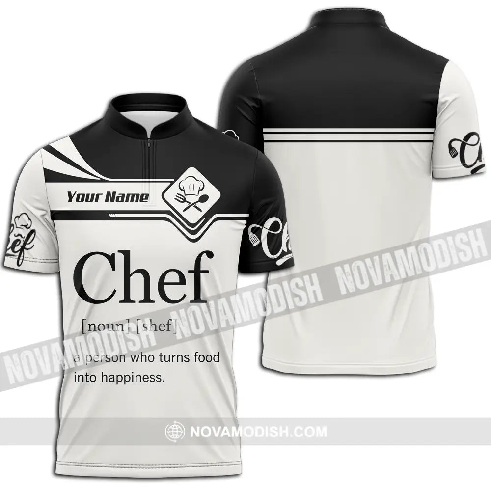 Unisex Shirt - Custom Chef Shirt - Zipper Polo Shirt / S - T-shirt